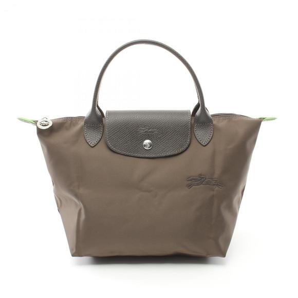 Longchamp Le Pliage Green S Tote Bag Nylon Leather Women's Brown Terra L16219... - Picture 1 of 5